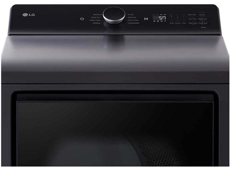 LG Electric Dryer With EasyLoad Door and AI Sensing 7.3 Cu. Ft. in Matte Black - DLE8400BE