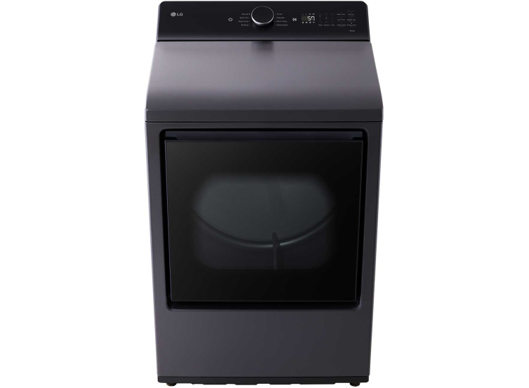 LG Electric Dryer With EasyLoad Door and AI Sensing 7.3 Cu. Ft. in Matte Black - DLE8400BE
