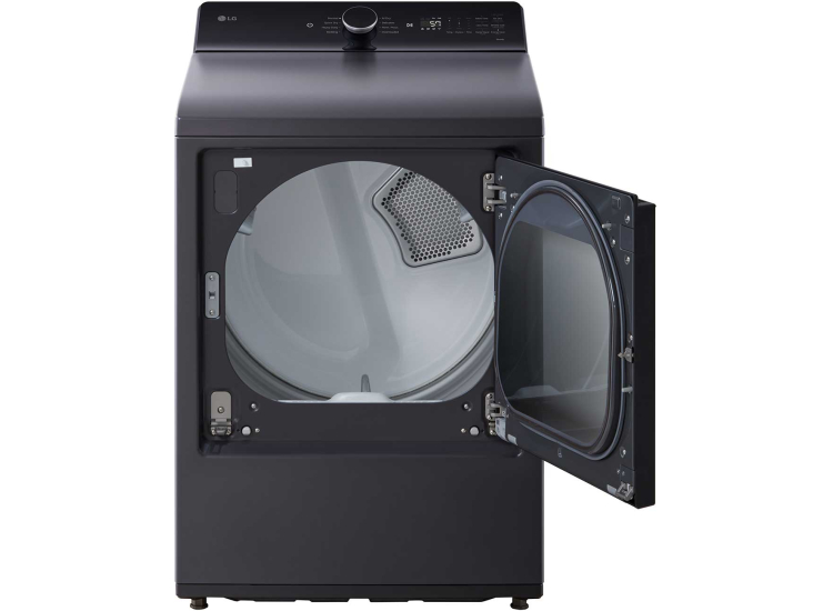 LG Electric Dryer With EasyLoad Door and AI Sensing 7.3 Cu. Ft. in Matte Black - DLE8400BE
