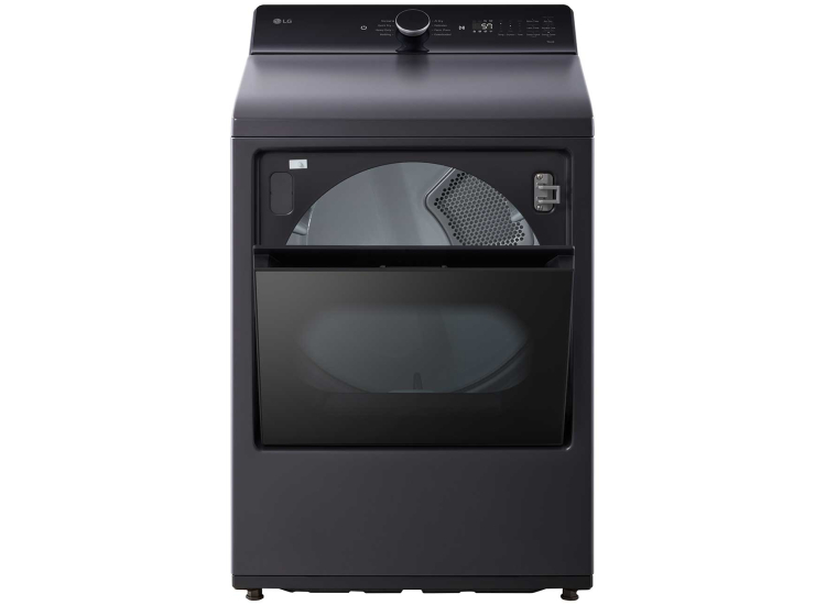 LG Electric Dryer With EasyLoad Door and AI Sensing 7.3 Cu. Ft. in Matte Black - DLE8400BE