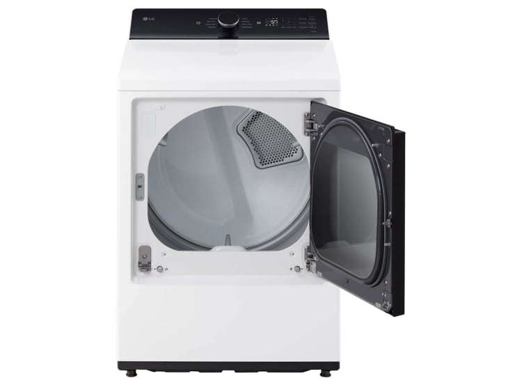 LG Gas Dryer 7.3 Cu. Ft. With EasyLoad Door and AI Sensing in White - DLG8401WE