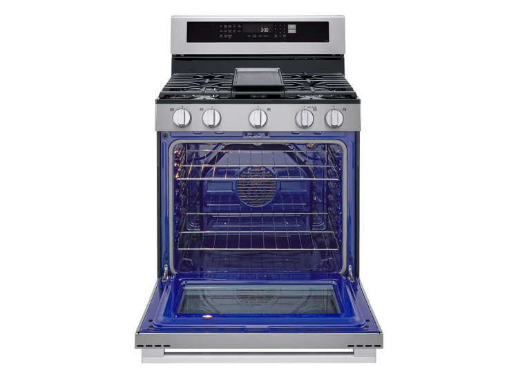 LG 6.3 Cu. Ft. Smart Gas Range in PrintProof Stainless Steel - LRGN6325X