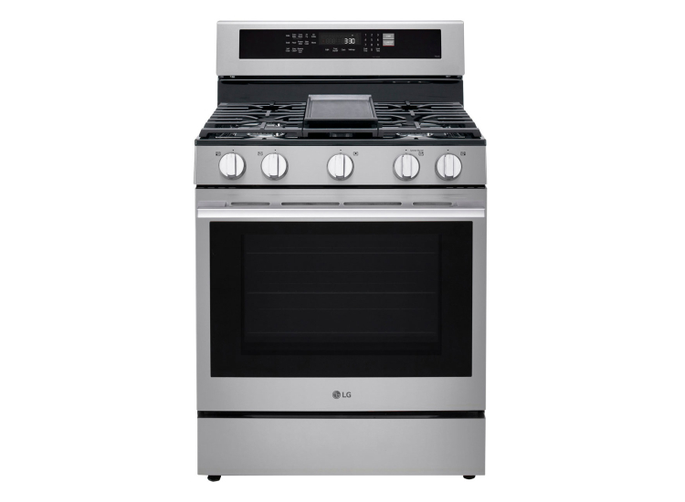 LG 6.3 Cu. Ft. Smart Gas Range in PrintProof Stainless Steel - LRGN6325X
