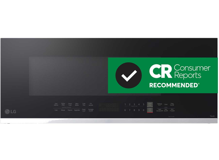 LG Over-the-Range Microwave Smart Low Profile 1.3 Cu. Ft. in Stainless Steel - MVEF1337F