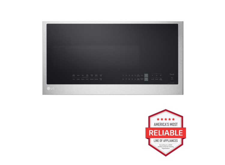 LG 2 Cu. Ft. PrintProof Stainless Steel Wi-Fi Enabled Over-The-Range Microwave Oven With EasyClean - MVEL2033F