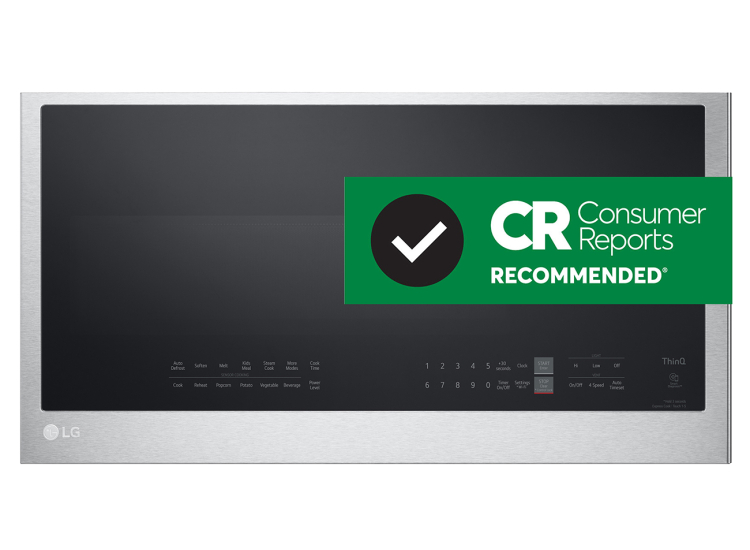 LG 2 Cu. Ft. PrintProof Stainless Steel Wi-Fi Enabled Over-The-Range Microwave Oven With EasyClean - MVEL2033F