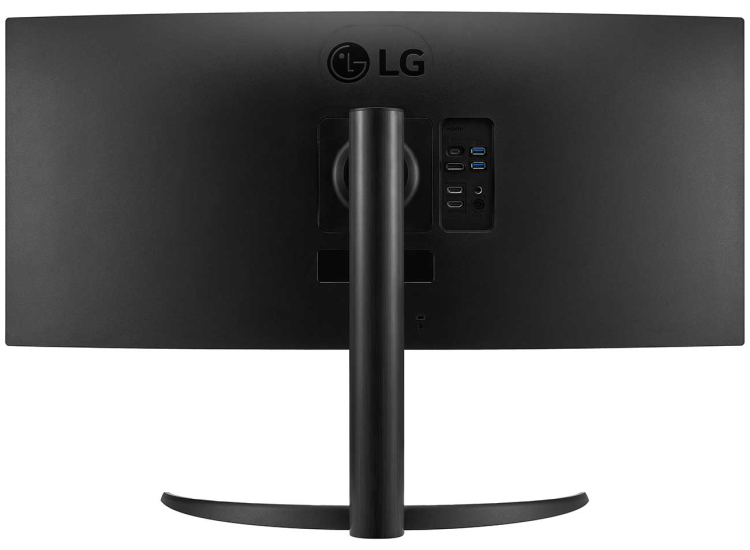 LG UltraWide Computer Monitor 34-Inch Curved WQHD 100Hz HDR10 with USB-C in Black - 34WR55QK-B