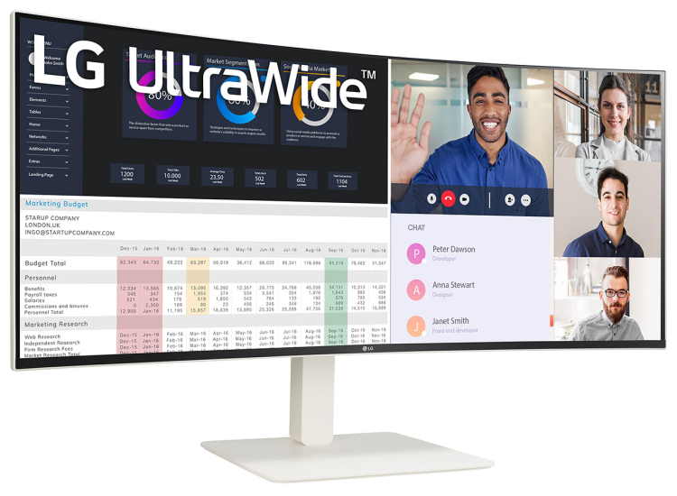 LG Monitor 38-Inch WQHD 144Hz 1ms (GtG) NVIDIA G-Sync Curved - 38WR85QC-W