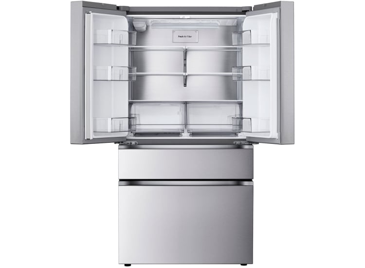 LG 29.6 Cu. Ft. 4-Door French Door Refrigerator with Pocket Handles 36-Inch Wide in PrintProof Stainless Steel - LF30S8210S
