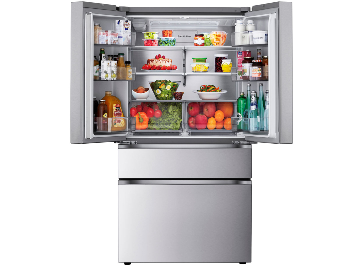 LG 29.6 Cu. Ft. 4-Door French Door Refrigerator with Pocket Handles 36-Inch Wide in PrintProof Stainless Steel - LF30S8210S