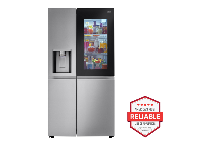 LG 27 Cu. Ft. Side By Side Refrigerator 36-Inch Wide in PrintProof Stainless Steel - LRSOS2706S