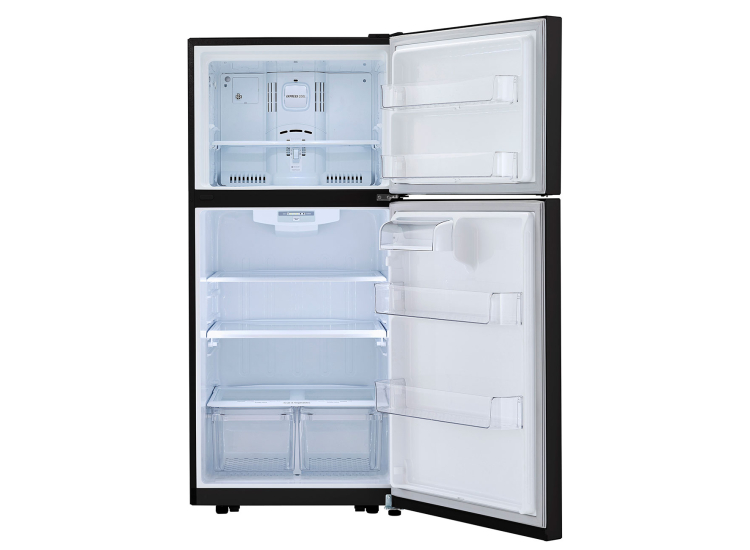 LG 20 Cu. Ft. Top Freezer Refrigerator 30-Inch Wide in Smooth Black - LTCS20020B