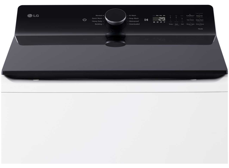 LG Top Load Washer Smart With EasyUnload, AI Sensing 5.5 Cu. Ft. in White - WT8400CW