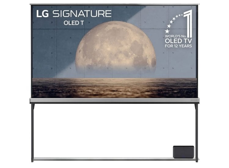 LG SIGNATURE OLED T with a Transparent Home Screen Abt
