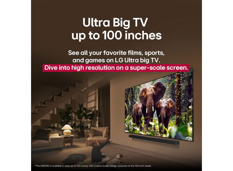 LG QNED85A Series TV 55-Inch 4K Smart with evo AI - 55QNED85
