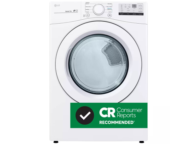 LG 7.4 Cu. Ft. White Electric Dryer - DLE3400W