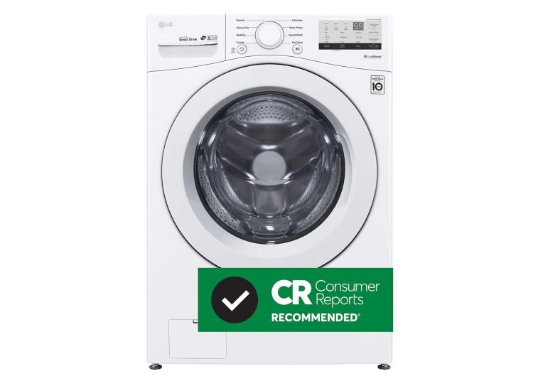 LG 4.5 Cu. Ft. White Ultra Large Front Load Washer - WM3400CW