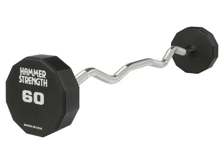 Life Fitness Hammer Strength 60 lb EZ Curl Barbell HSBB2005 Abt