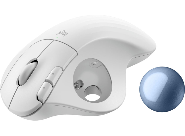 Logitech Ball Logitech ERGO M575S Wireless Trackball Mouse in Off White - 910-007028