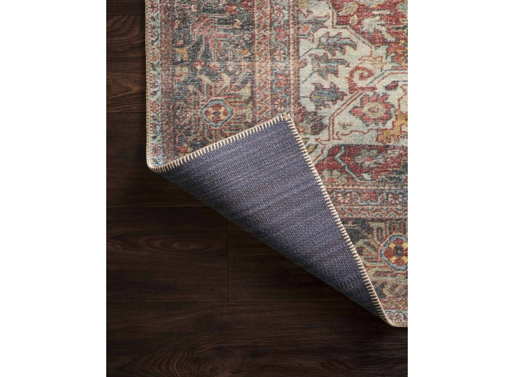 Loloi Loren Collection 5' x 7'6" Brick & Multi Rug - LQ-14-BKML-5X7
