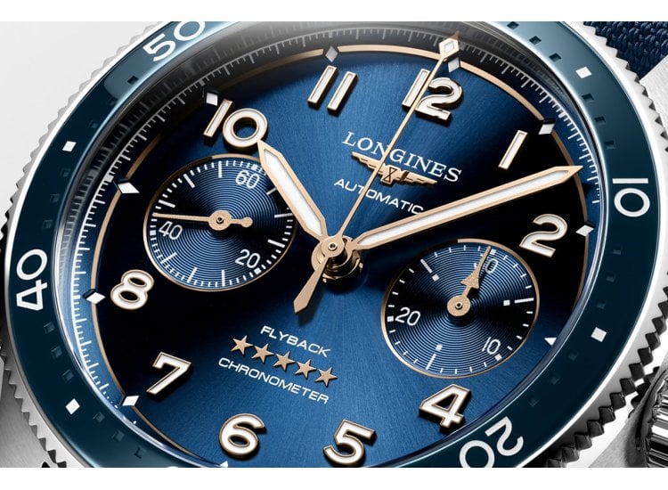 Longines Spirit Flyback 42mm Watch with Blue Dial L38214932 Abt