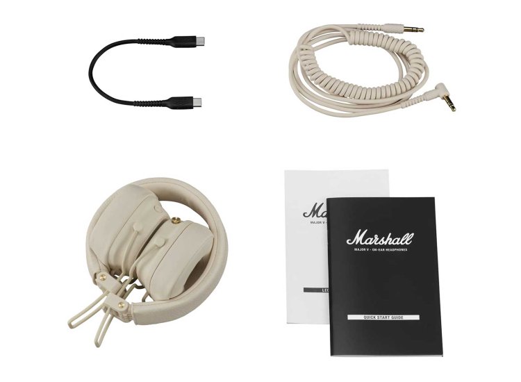 Marshall Major V On-Ear Headphones in Cream 1006833 Abt