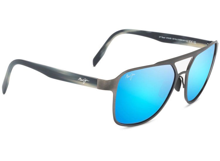 Maui Jim 2nd Reef Polarized Sunglasses 59mm Gunmetal|Blue B607-14