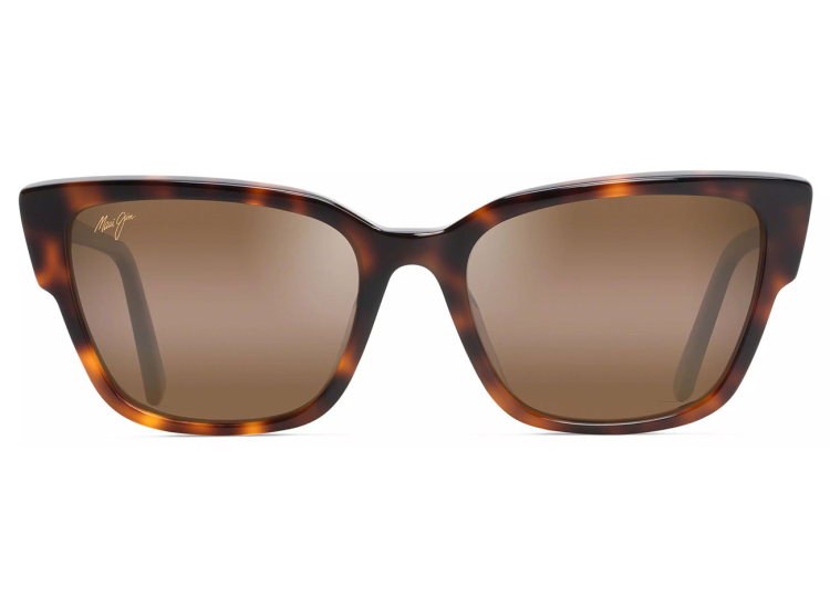 Maui Jim Keanae Polarized Sunglasses - Olive Tortoise Frame, HCL Bronze Lenses (Small)