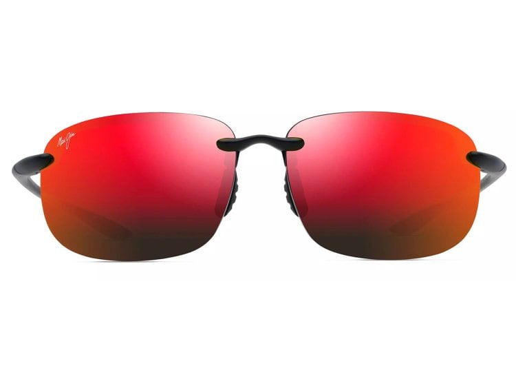 Maui Jim Ho'okipa XL Polarized Sunglasses 67mm Black|Red RM456-02A