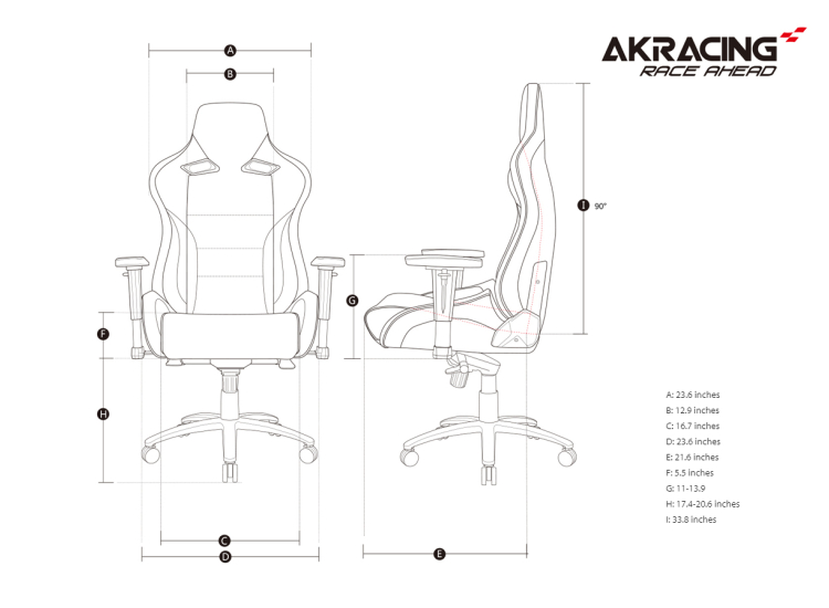 Front perspective of the black AKRACING PRO racing chair with full padding and armrests, display of 'PRO' branding.