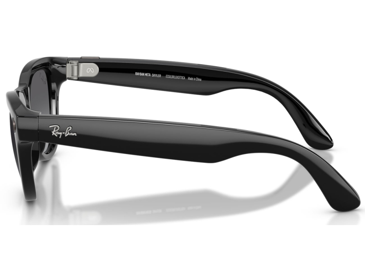 Ray-Ban Meta Skyler Sunglasses (Gen 2) 52mm in Shiny Black with Polarized Graphite Gradient Lenses - RW4014-601T352