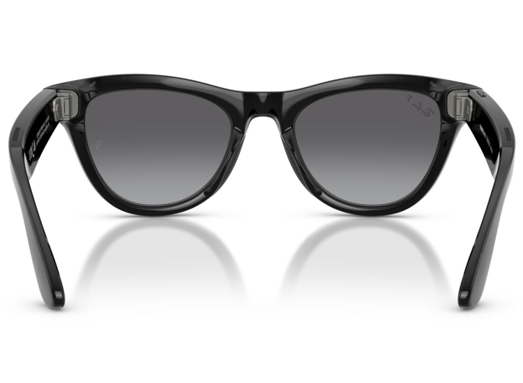 Ray-Ban Meta Skyler Sunglasses (Gen 2) 52mm in Shiny Black with Polarized Graphite Gradient Lenses - RW4014-601T352
