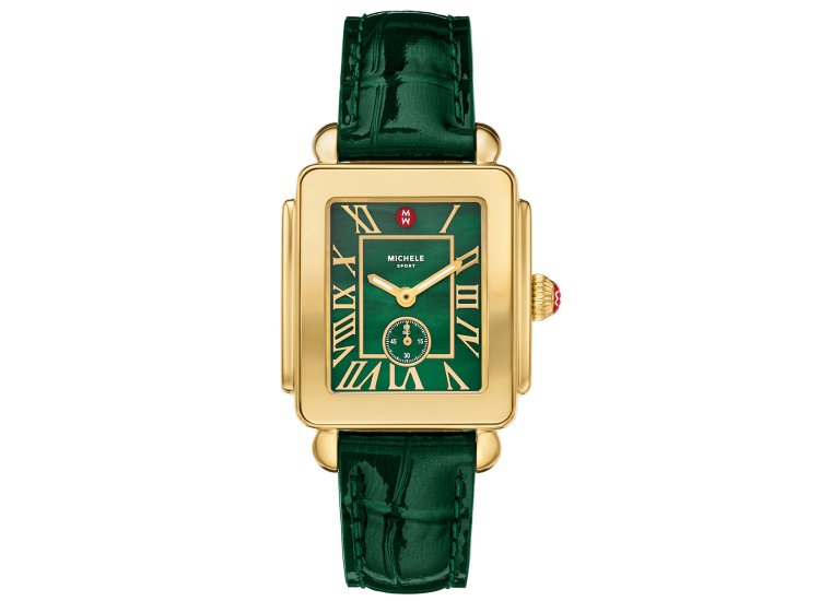 Michele Deco Sport Mid Watch 31mm in 18K Gold-Plated MWW06H000002