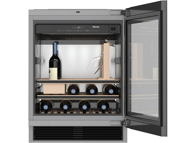 Miele 3.9 Cu. Ft. Built-Under Wine Storage Unit 24-Inch Wide Right-Hinge in Black Frame - 10028650