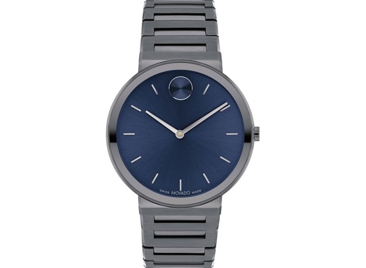 Movado BOLD Horizon 40mm Watch with Blue Dial 3601076 Abt