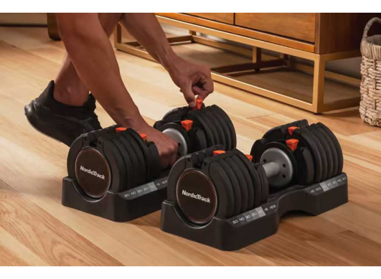 NordicTrack 55 lb Select-A-Weight Dumbbells (Pair) - NAMSDB20