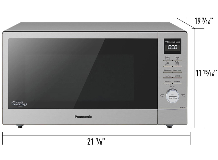 Panasonic Microwave with Cyclonic Inverter 1.6 Cu. Ft. in Stainless Steel - NN-SD77PS