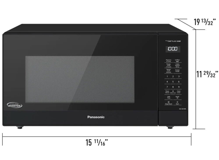 Panasonic Microwave with Cyclonic Inverter 1.6 Cu. Ft. in Black - NN-SN74PB