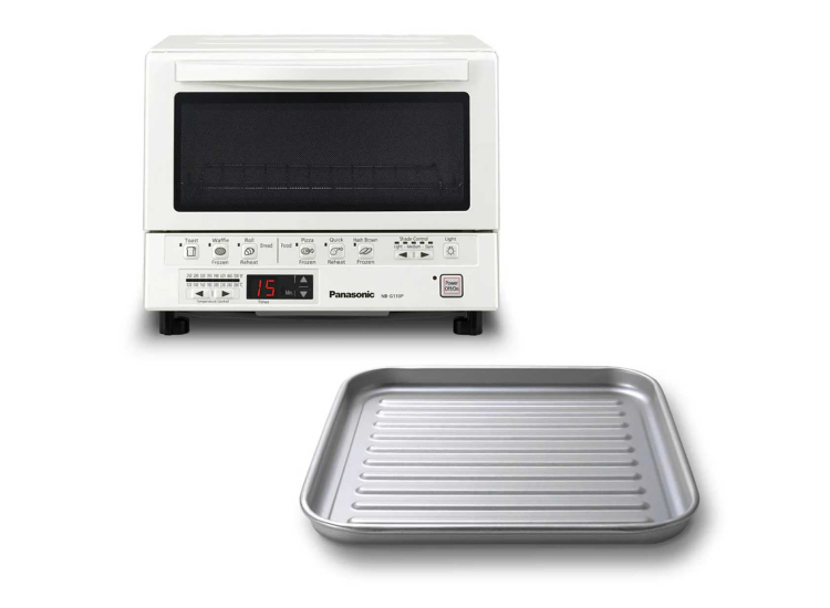 Panasonic FlashXpress White Toaster Oven With Double Infrared Heating - NB-G110PW