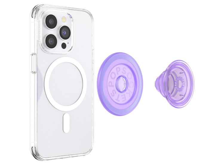 PopSockets Lavender Translucent Round PopGrip - 806875 | Abt