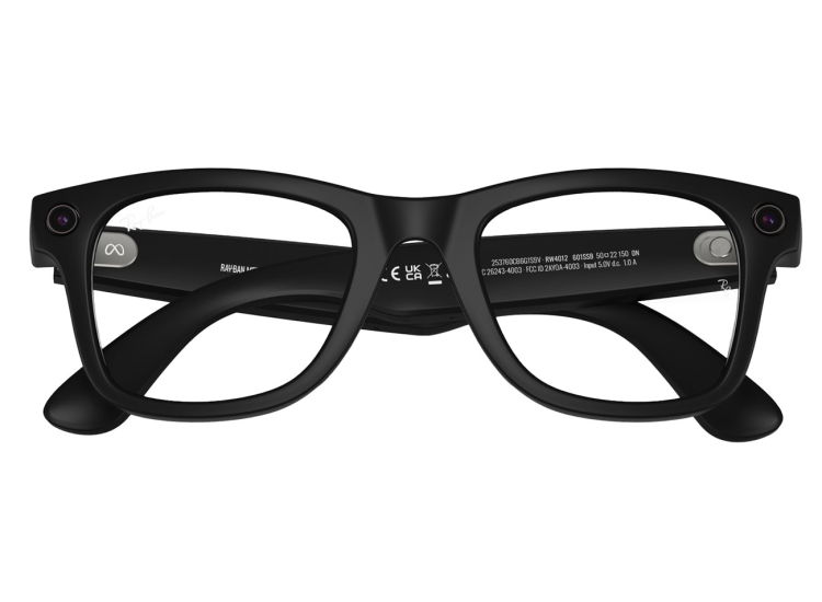 Ray-Ban Meta Wayfarer Sunglasses (Gen 2) 53mm in Matte Black with Clear Lenses - RW4012-601SSB53