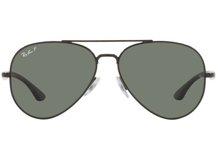 Ray-Ban Pilot Polarized Sunglasses 58mm with Black Frame and Green Lenses - RB3675 002/5858