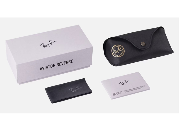 Ray-Ban Aviator Reverse Sunglasses 59mm in Polished Arista Gold with Violet Lenses - RBR0101S0011A59