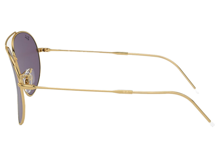 Ray-Ban Aviator Reverse Sunglasses 59mm in Polished Arista Gold with Violet Lenses - RBR0101S0011A59