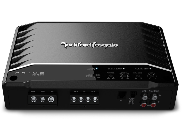 Rockford Fosgate R2-750X1 Prime 750 Watt Mono Amplifier – Class D, 1 Ohm Stable, Punch Series