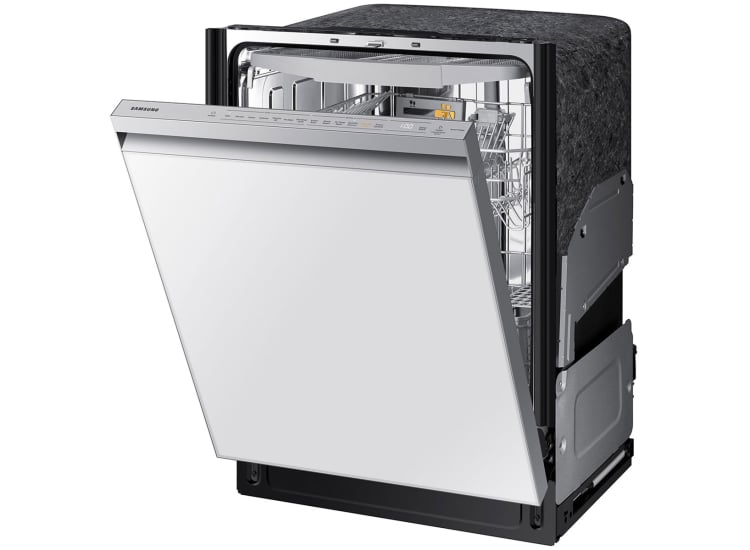 Samsung 24" White Glass BESPOKE Smart Dishwasher With StormWash+ 42dBA With Smart Dry - DW80BB707012AA