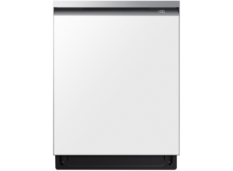 Samsung White Glass BESPOKE 4-Door French Door Refrigerator & Gas Range Package - SAMAPACK20