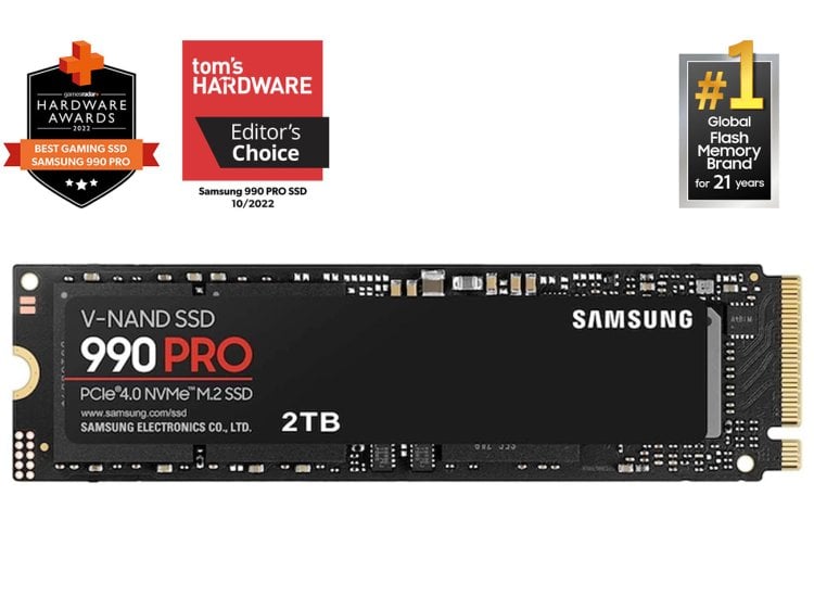 Samsung 990 PRO 2TB PCIe NVMe SSD MZ-V9P2T0B/AM Abt