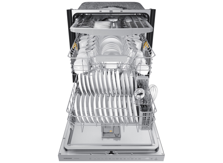 Samsung Bespoke 46 dBA Smart Dishwasher in White Glass - DW80CB545012AA