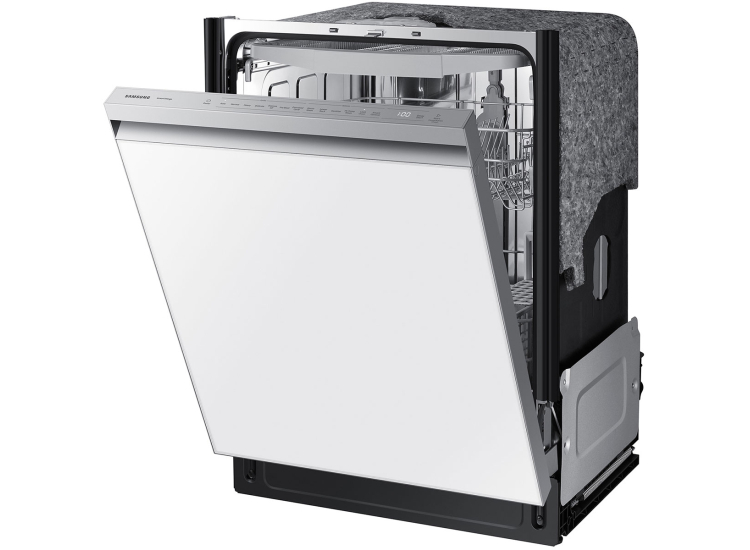 Samsung Bespoke 46 dBA Smart Dishwasher in White Glass - DW80CB545012AA